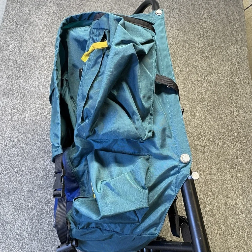 VTG Kelty Yukon External Aluminum Frame Hiking Backpack  Green/Blue Sz L/XL